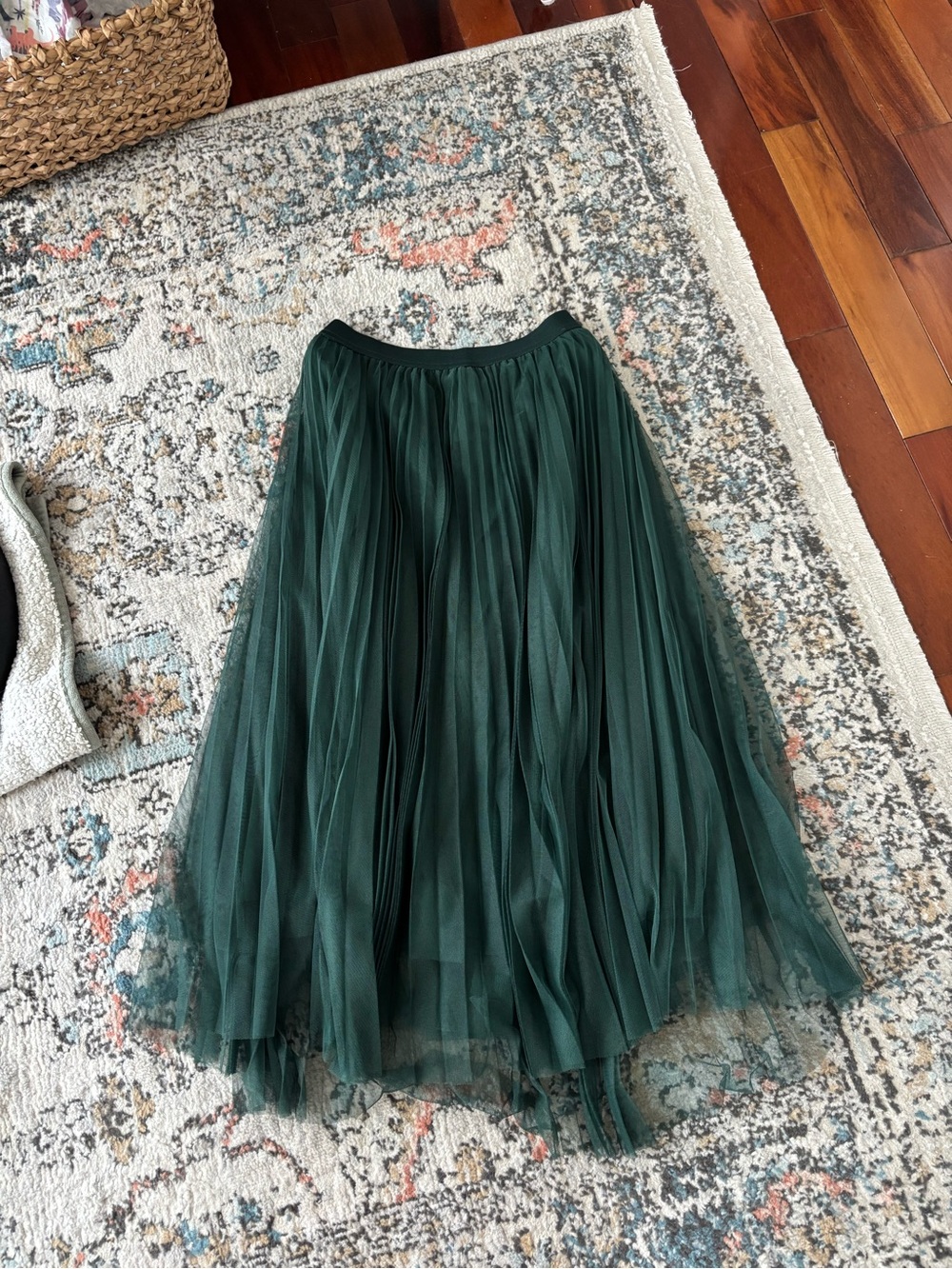 morning lavender tulle midi skirt